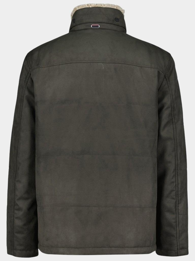 Donders 1860 Winterjack Bruin Leerlook met afneembare kraag 21980/680