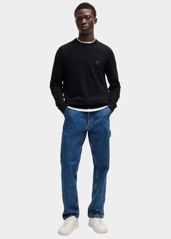 BOSS Orange Pullover Blauw Kanovano_S 10265856 01 50527583/404 BOSS Orange Pullover Blauw Kanovano_S 10265856 01 50527583/404