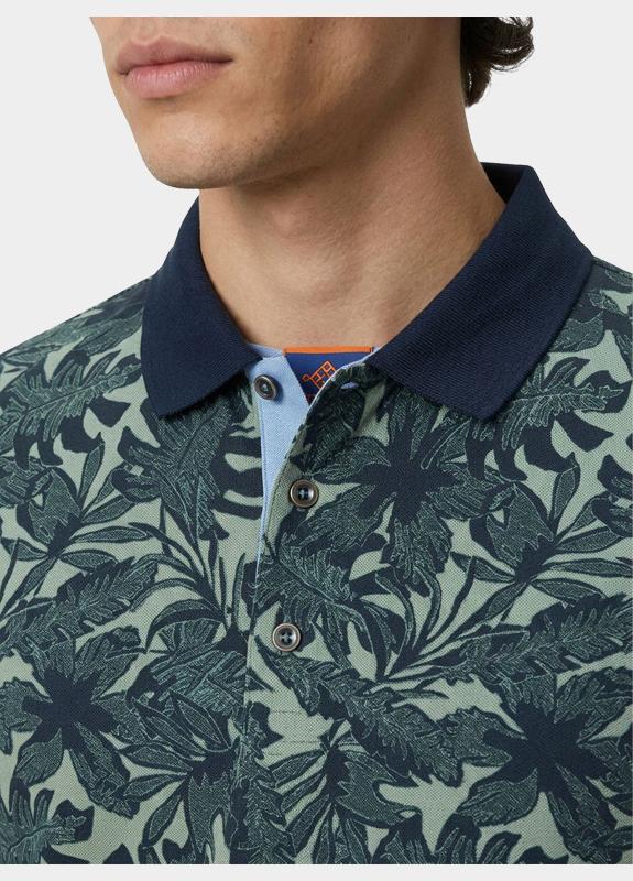Baileys Polo heren Groen Poloshirt 2-tone Pique, Print 615233/73
