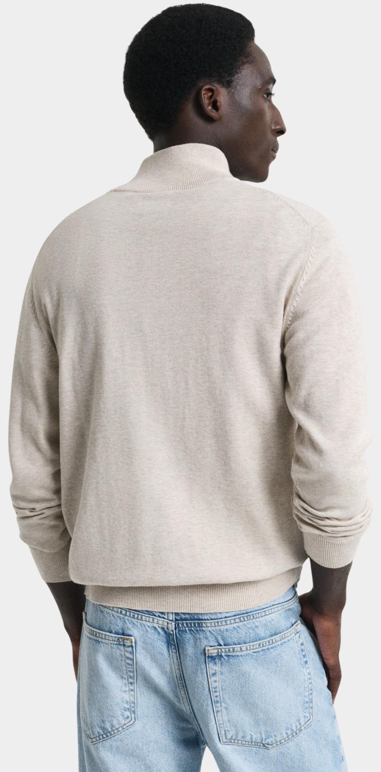 Gant Half Zip Beige Classic Cotton Half Zip 8030564/291