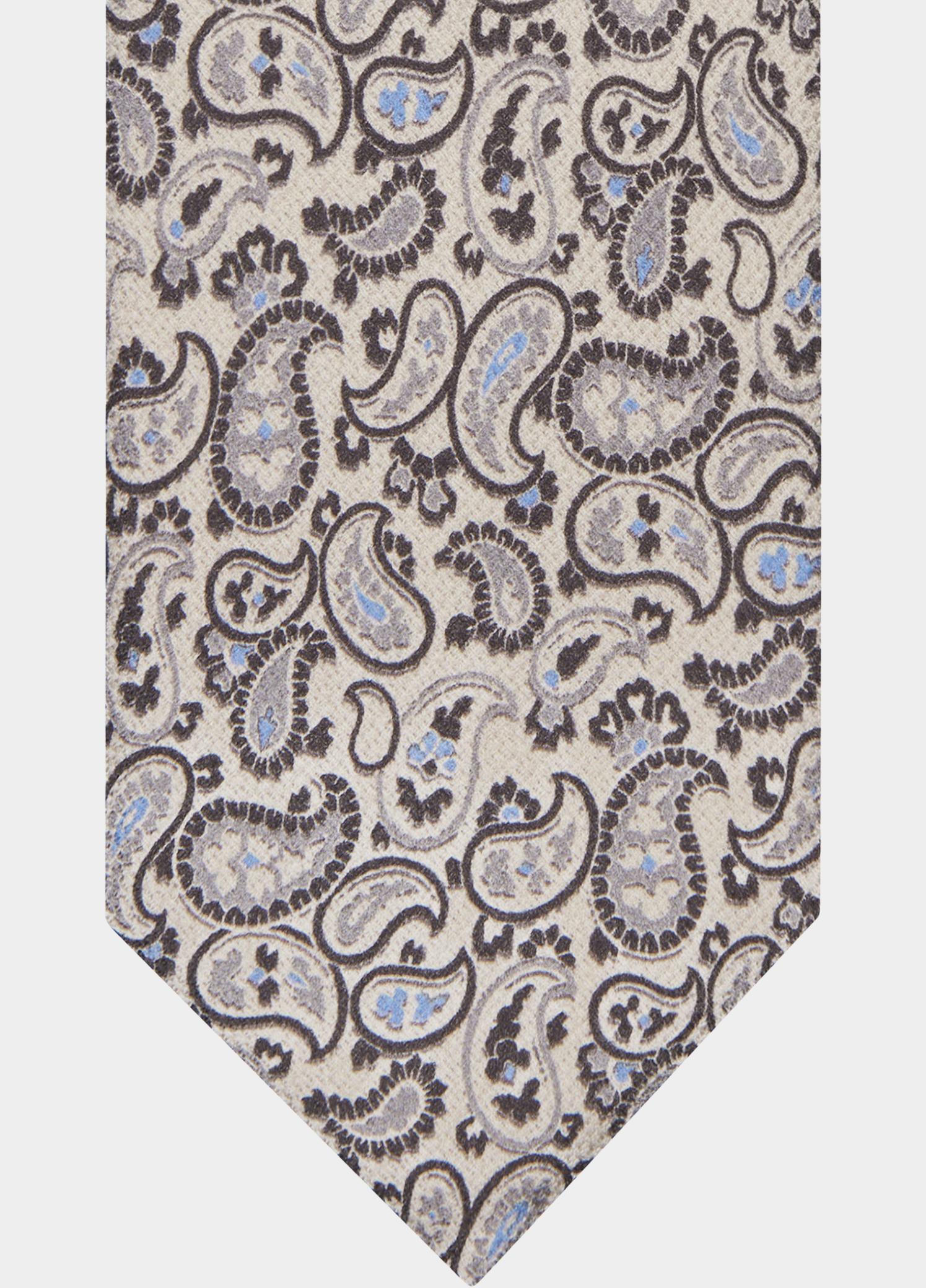 Profuomo Stropdas Grijs TIE SILK PRINT GREY PPWA30027/B
