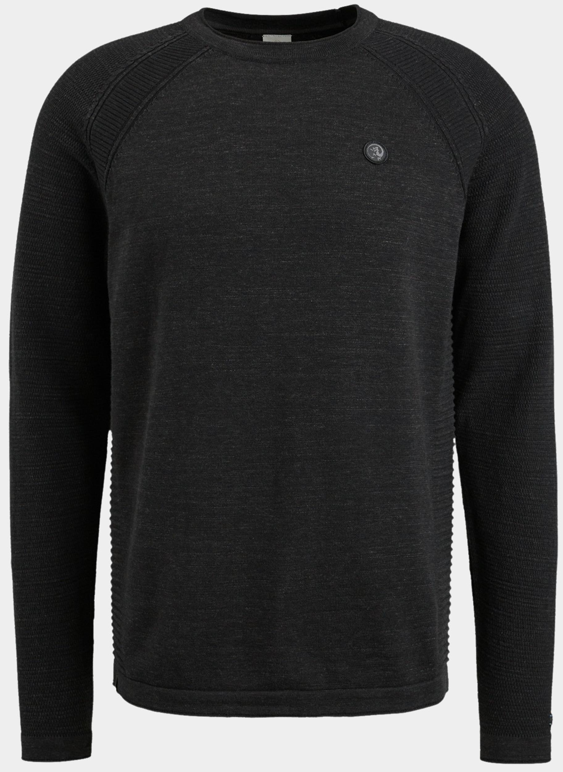 Cast Iron Pullover Zwart Crewneck cotton heather plate CKW2309321/9067