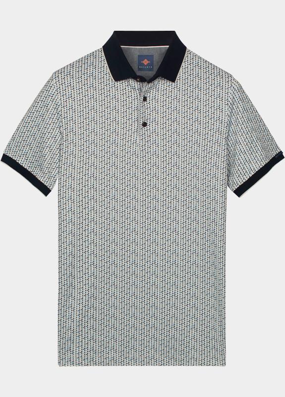 Baileys Polo heren Grijs Poloshirt all over Print "3-D 615246/91