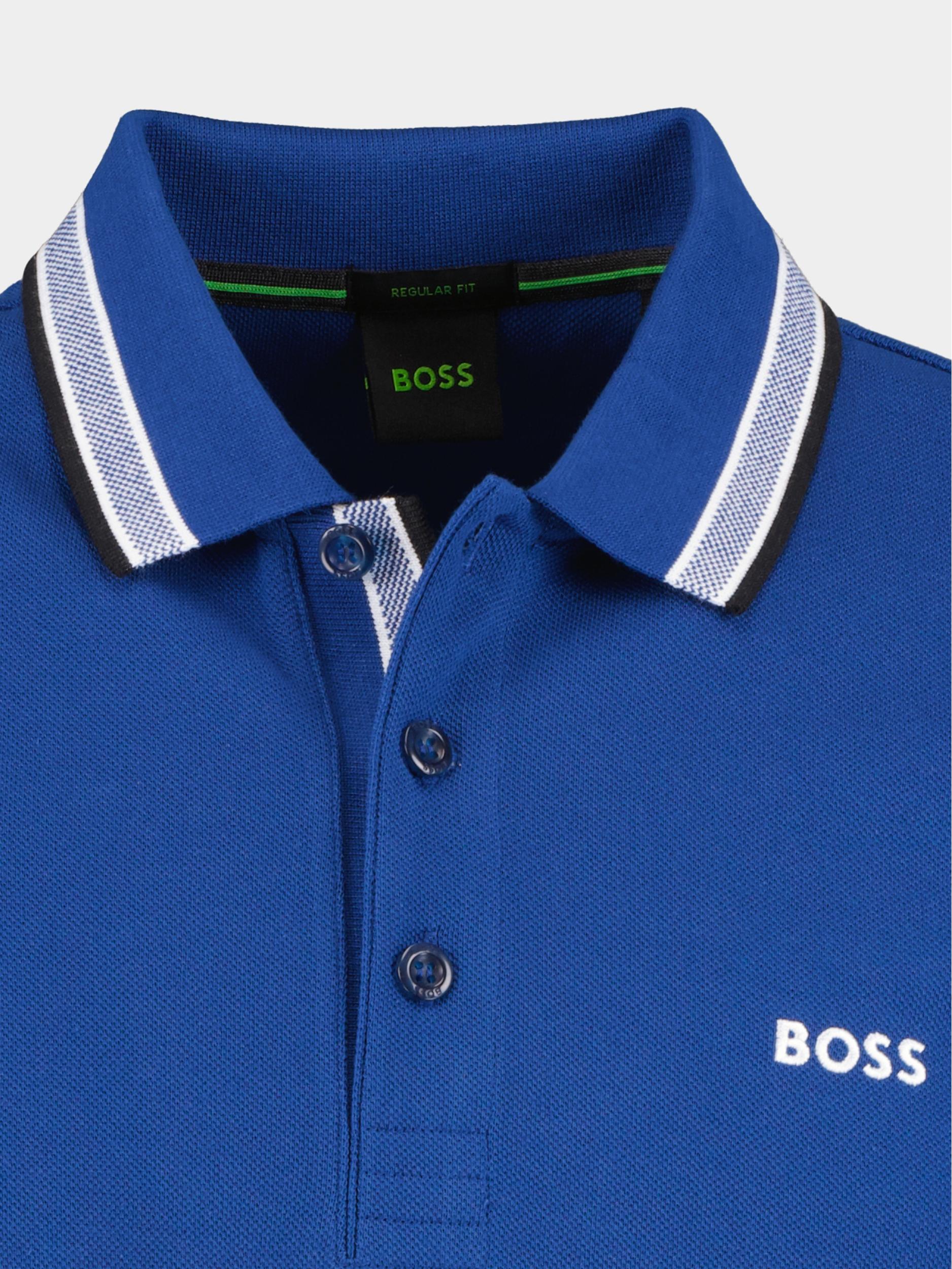 BOSS Green Polo korte mouw Blauw Paddy 10241663 01 50468983/438