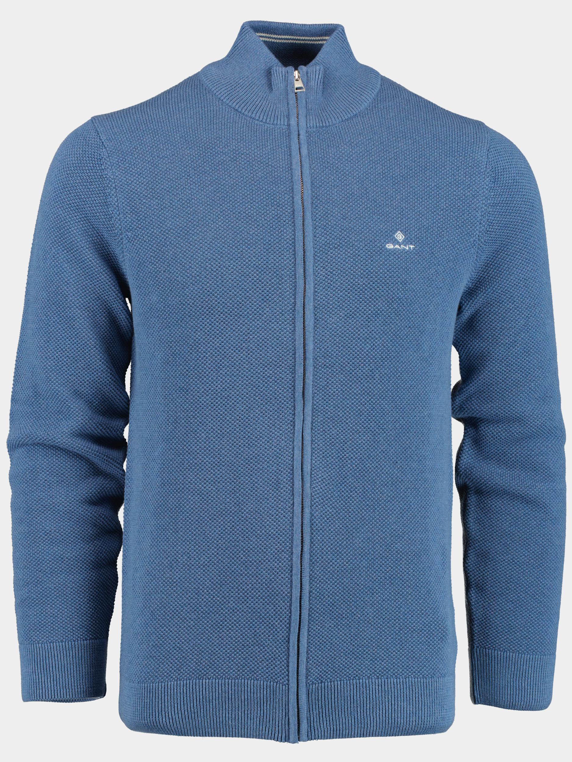 Gant Vest Blauw Vest blauw met rits 8030524/906