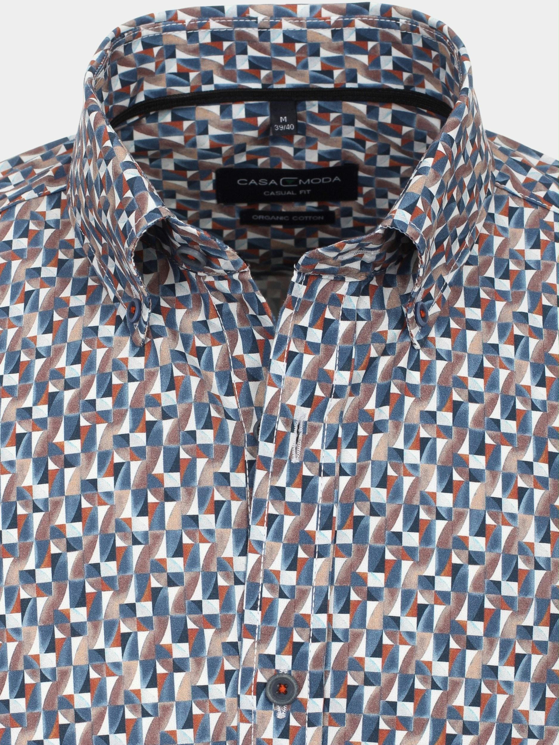 Casamoda Casual hemd lange mouw Blauw B.D. Casual Fit 434010500/100