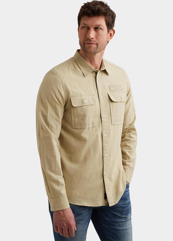 PME Legend Casual hemd korte mouw Groen Short Sleeve Shirt Mattweave PSIS2604214/6123