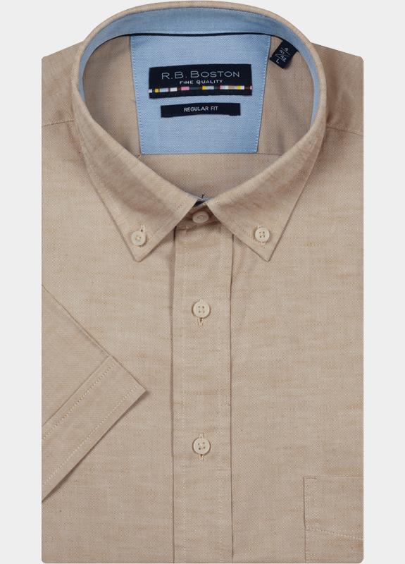 R.B. Boston overhemd korte mouw heren Wit Marshall SS Button Down 616670/81