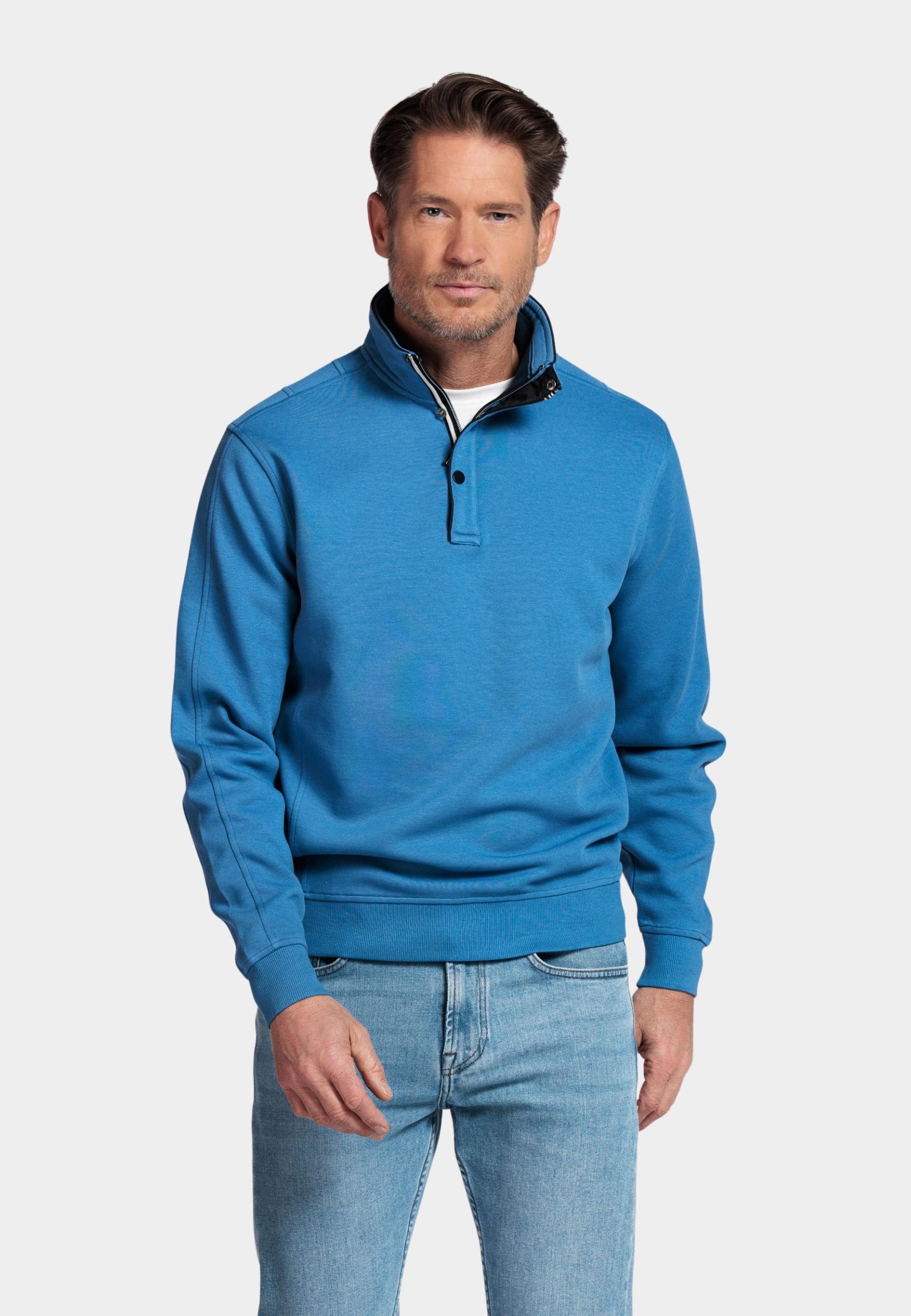 Baileys Half Zip Blauw Sweatshirt 1/2 zip /Buttons F 513193/65