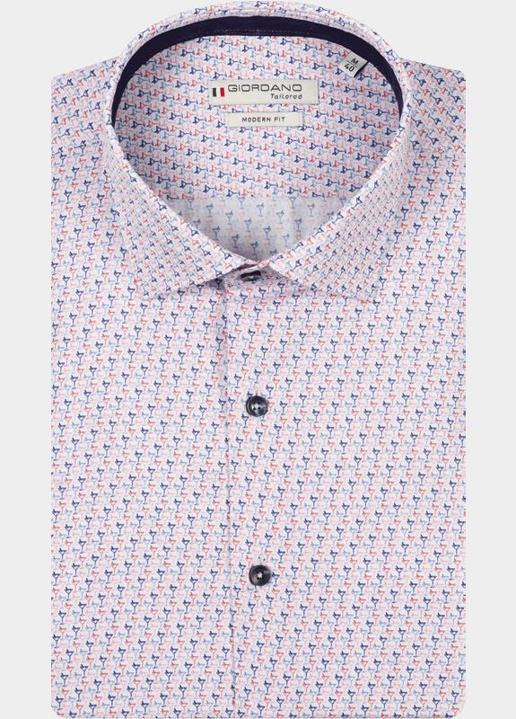 Giordano Overhemd heren Roze Maggiore Long Sleeve Semi Cut 617875/50