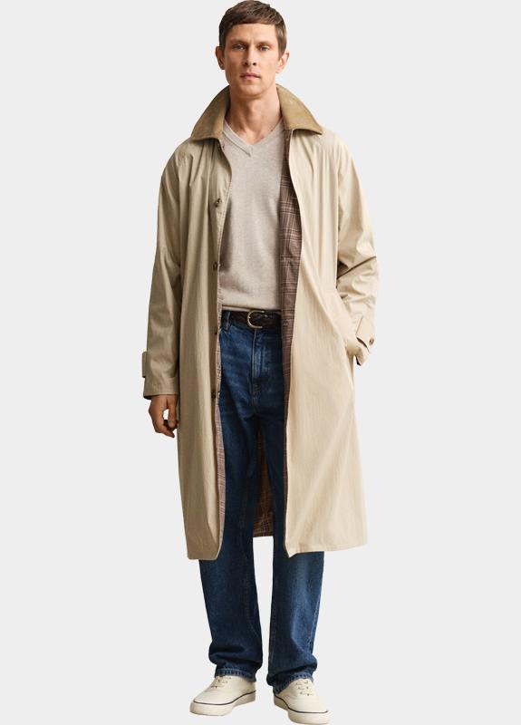 Gant Pullover heren Beige Klassieke sweater van katoen 8030562/198