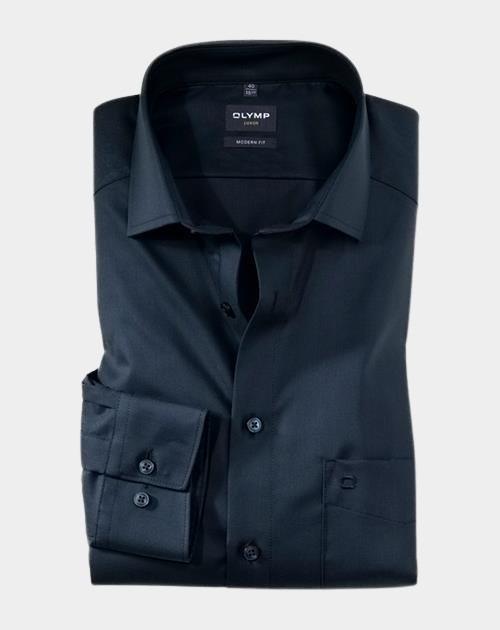 Olymp Business hemd lange mouw Blauw 0745/64 Hemden 074564/14