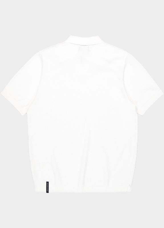 Butcher of Blue Polo korte mouw Wit Boucle M2616003/112