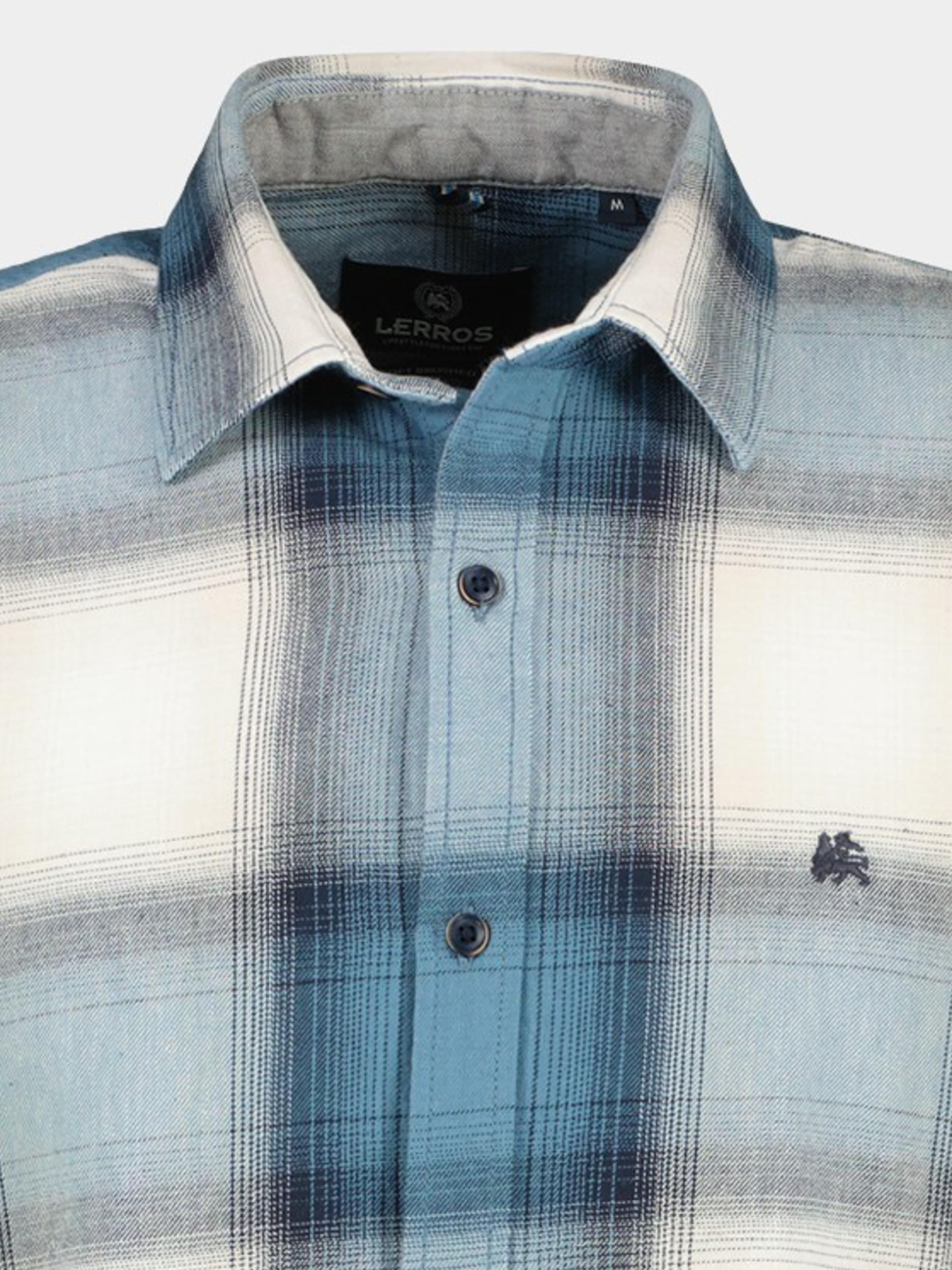Lerros Casual hemd lange mouw Blauw  2481048/466