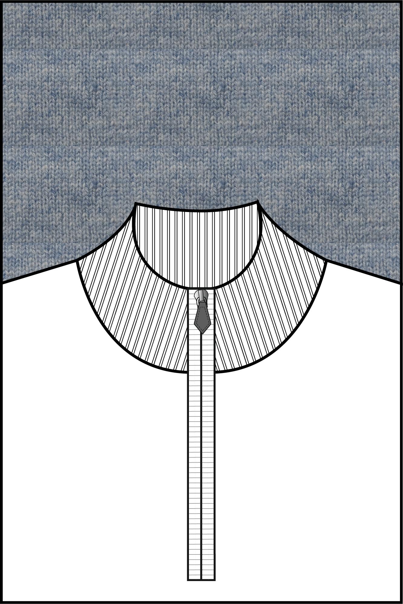 Baileys Half Zip Blauw Pullover 1/2 Zip  10gg, singl 520094/615