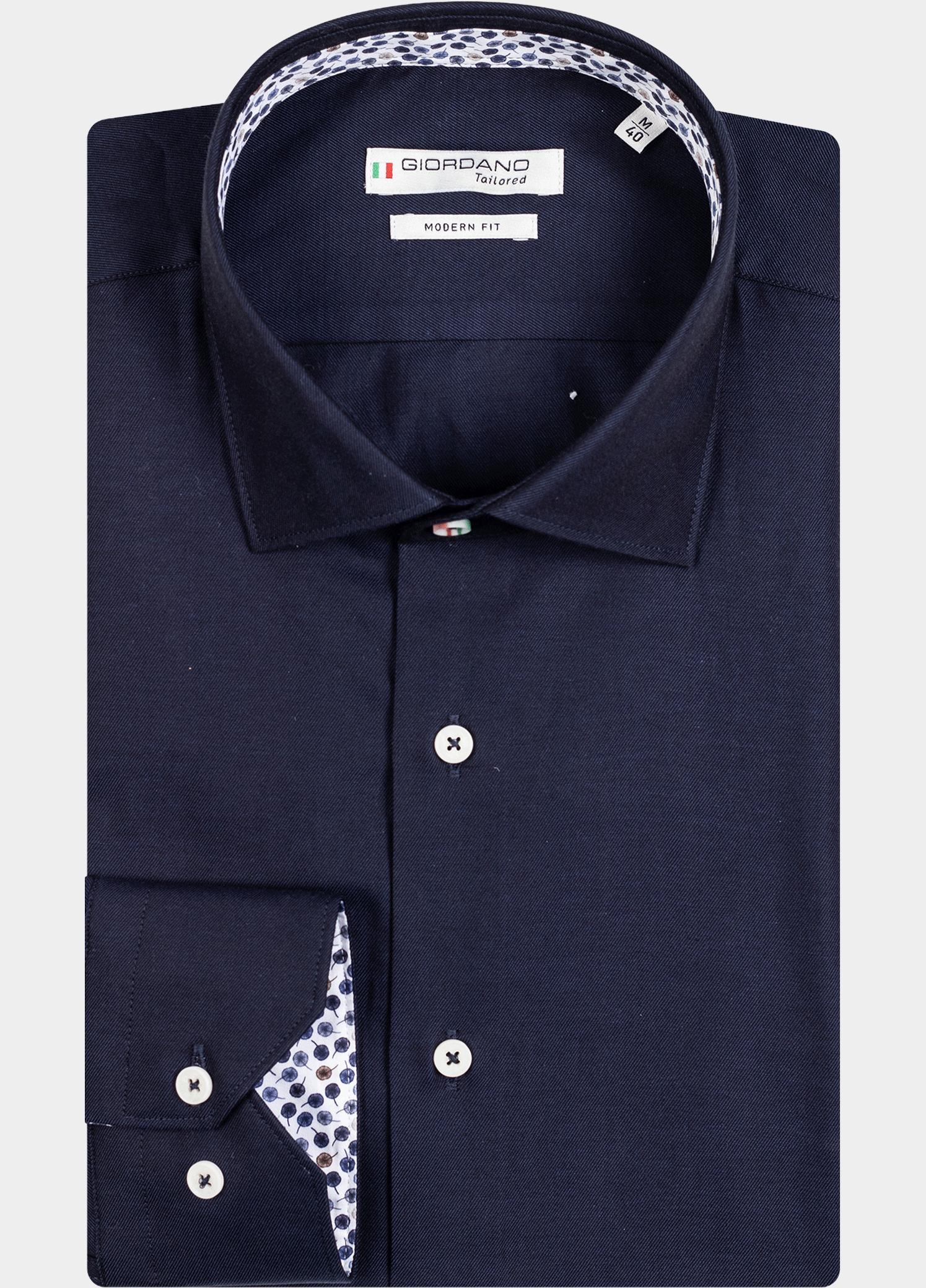 Giordano Overhemd heren Blauw Maggiore, LS Semi Cutaway  Tw 327805/60