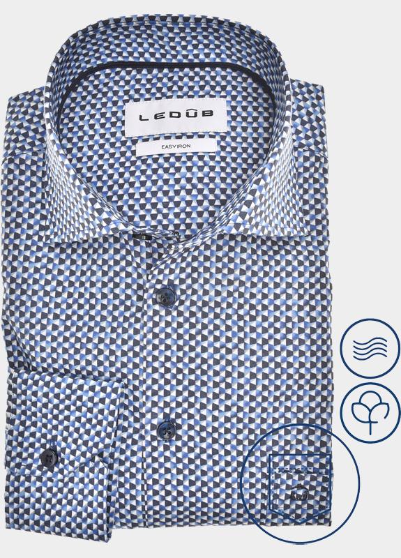 Ledub Business hemd lange mouw Blauw  0143106/160-190-000
