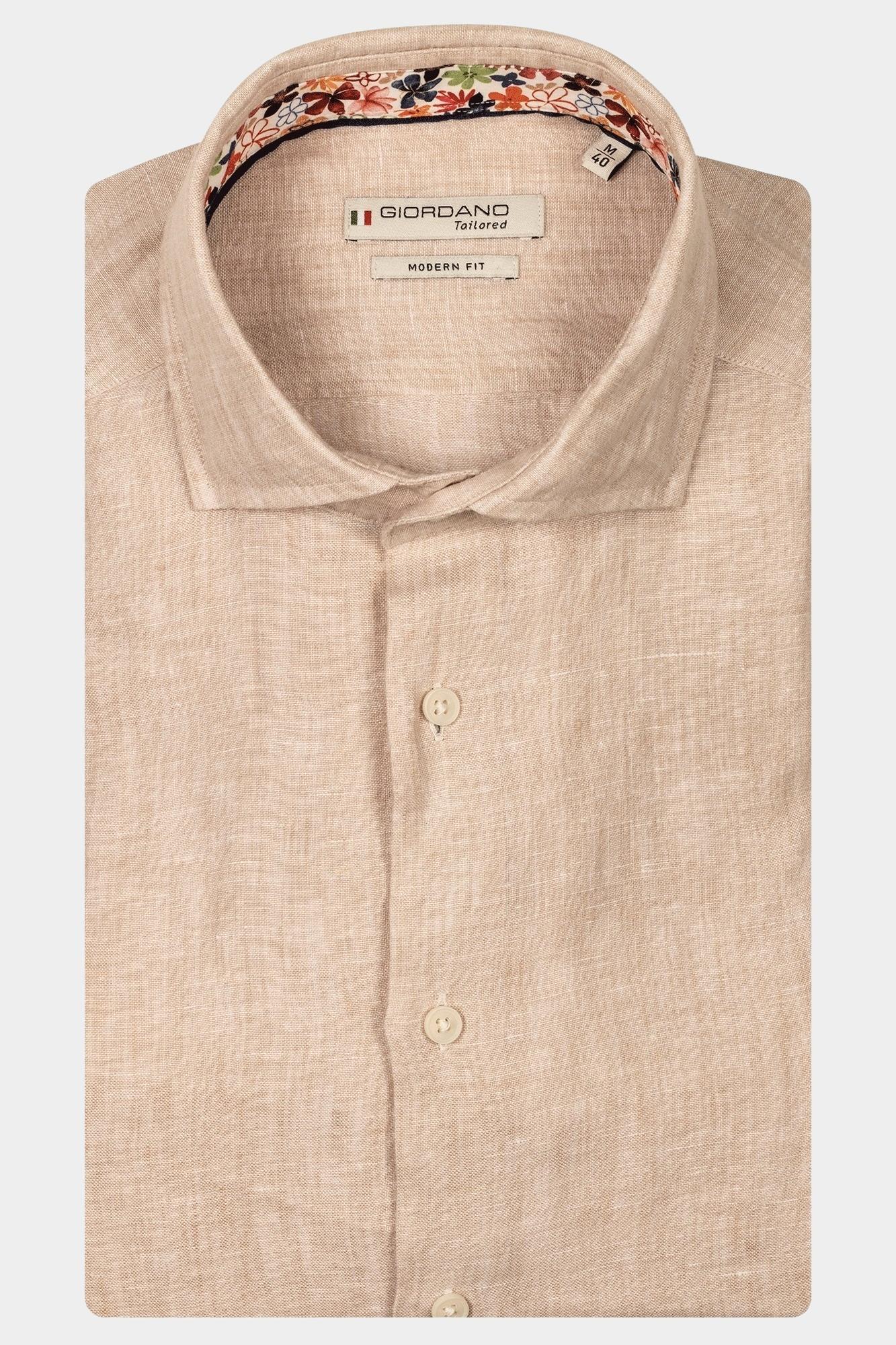Giordano Casual hemd korte mouw Wit Front short sleeve cutaway so 516800/81