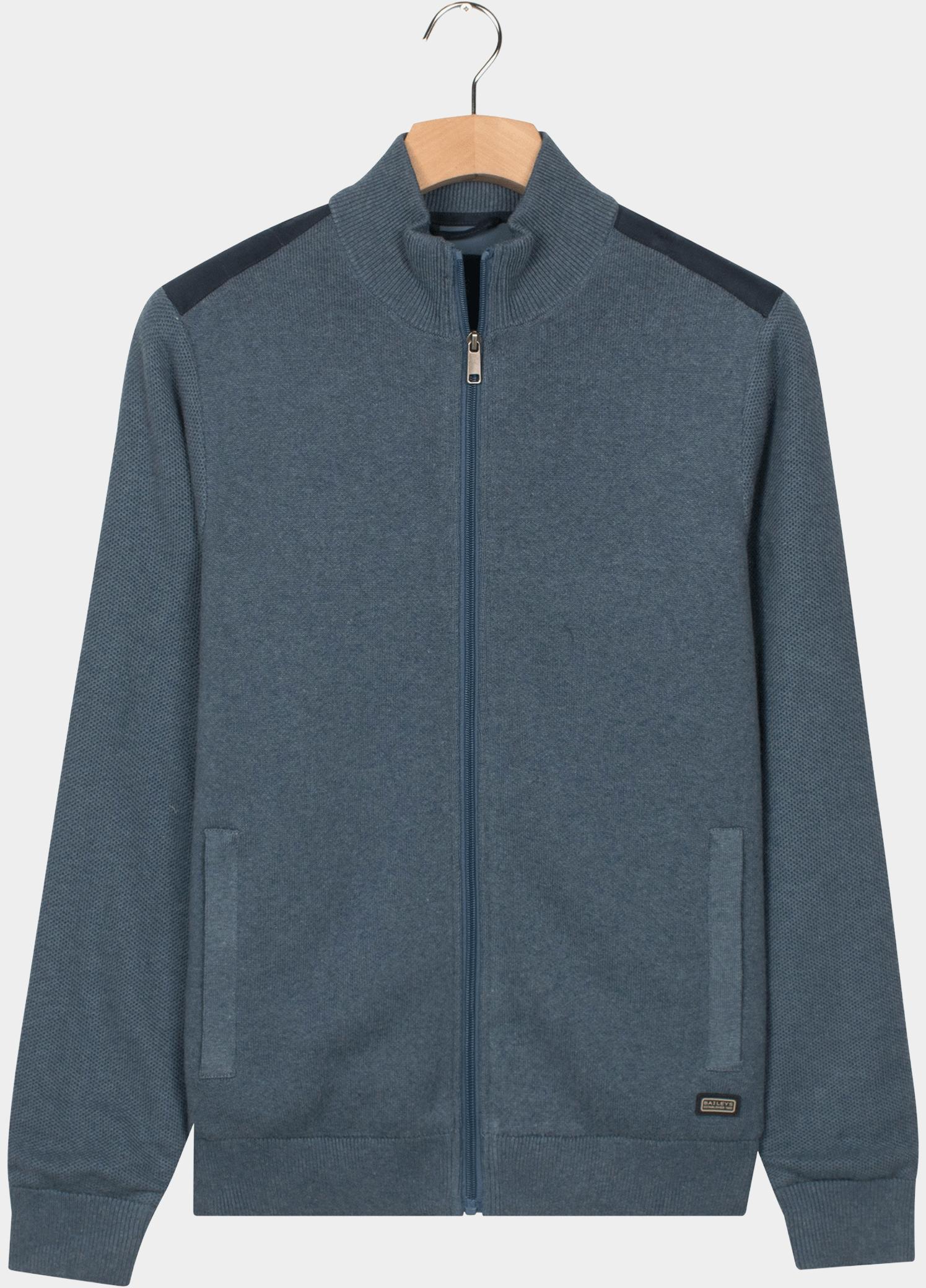 Baileys Vest heren Blauw Lined Cardigan Zip  Structure 522188/665