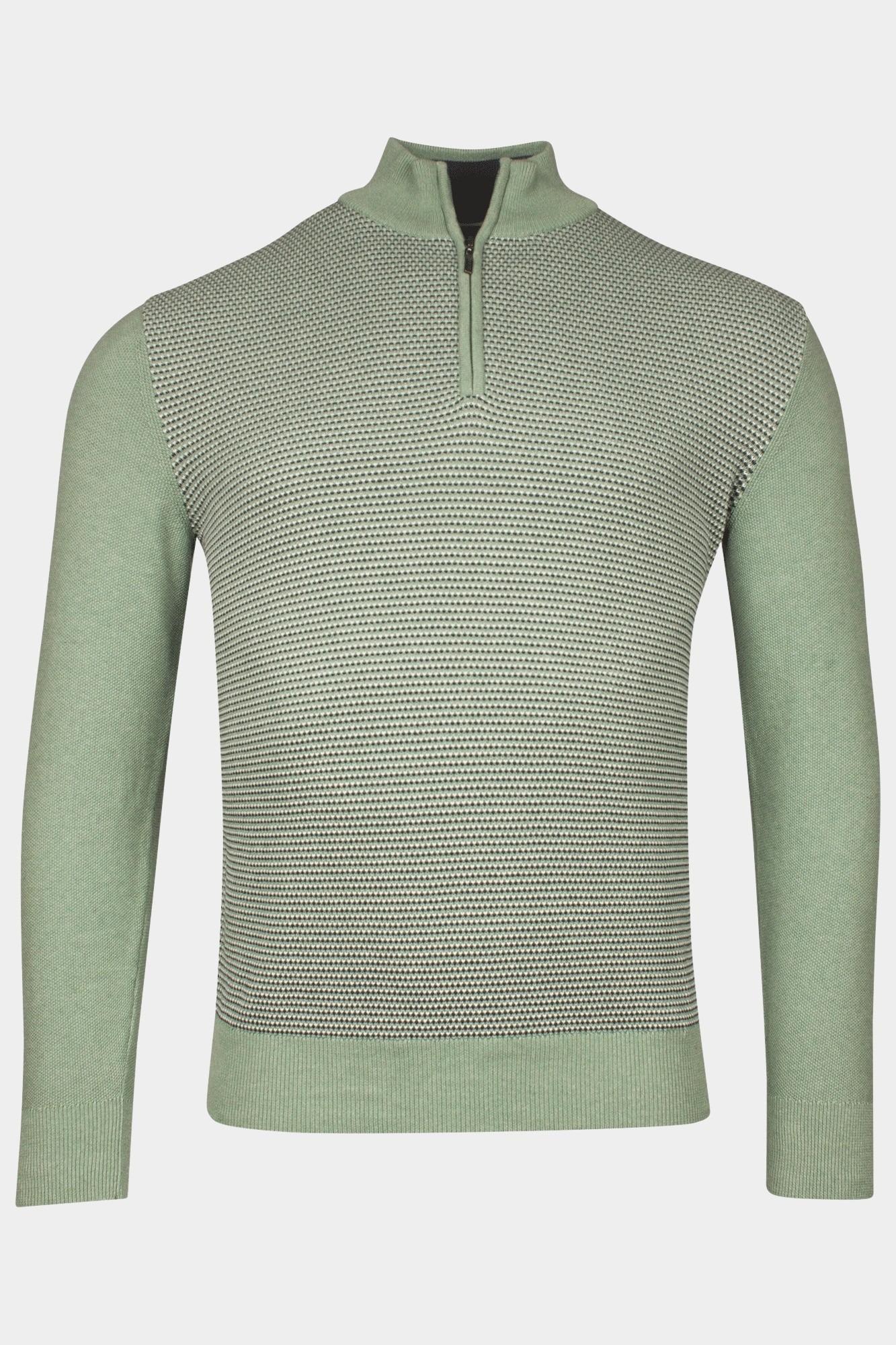 Baileys Half Zip Groen Pullover 1/2 zip  12gg struct 518461/725