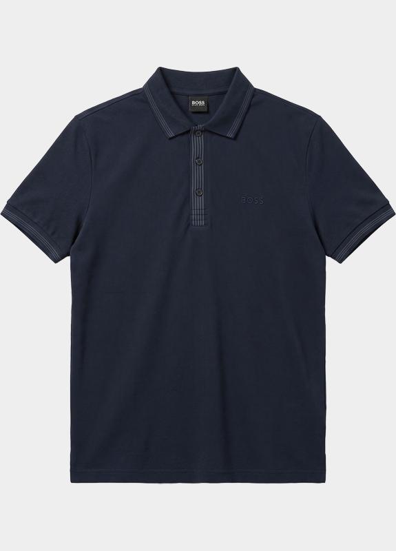 BOSS Black Polo korte mouw Blauw H-Parlay 238 10277803 01 50559668/404