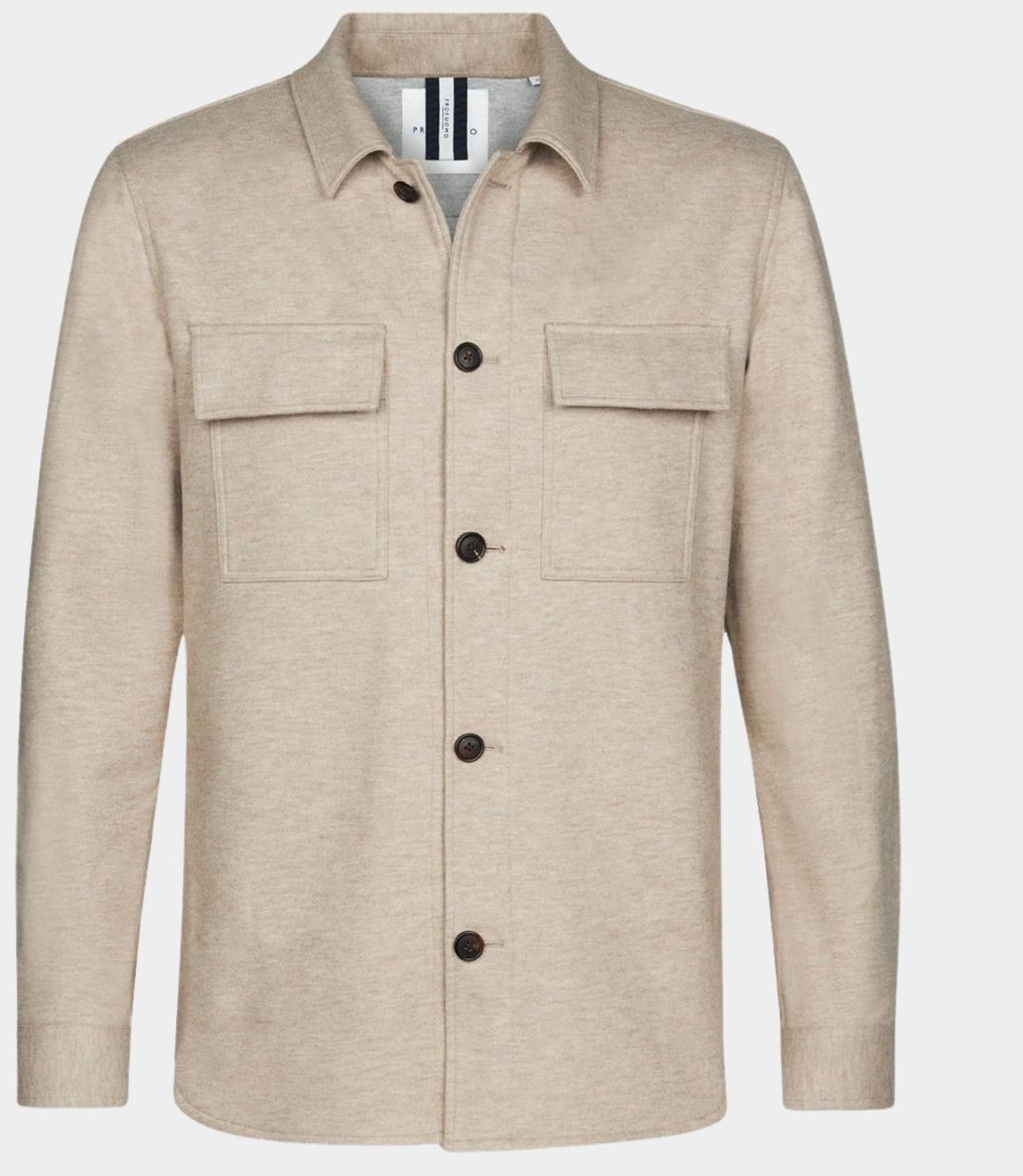Profuomo Casual hemd lange mouw Beige  PPVF30003B/F