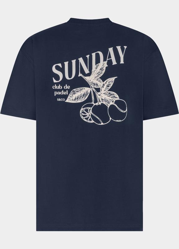 Supply & Co. T-shirt korte mouw Blauw Cooper T-shirt With Backprint SCO26118CO05/4001