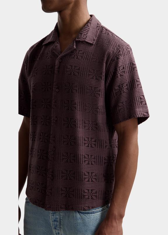 Dstrezzed Casual hemd korte mouw Paars Luca Resort Shirt 311519/463