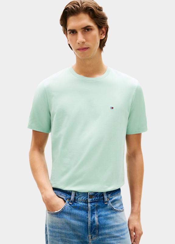 Tommy Hilfiger T-shirt korte mouw Groen ESS SEASONAL REG FIT SOLID TE MW0MW39995/MAI