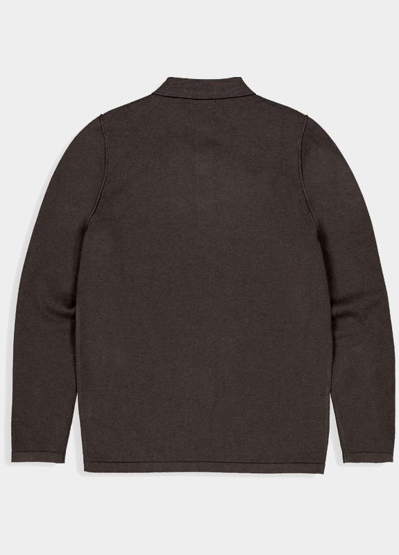 Butcher of Blue Polo lange mouw Bruin Clifden Polo M2126015/694