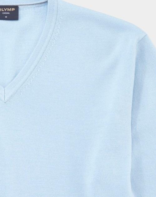 Olymp Pullover Blauw V-Pullover Basic Merino 015010/10