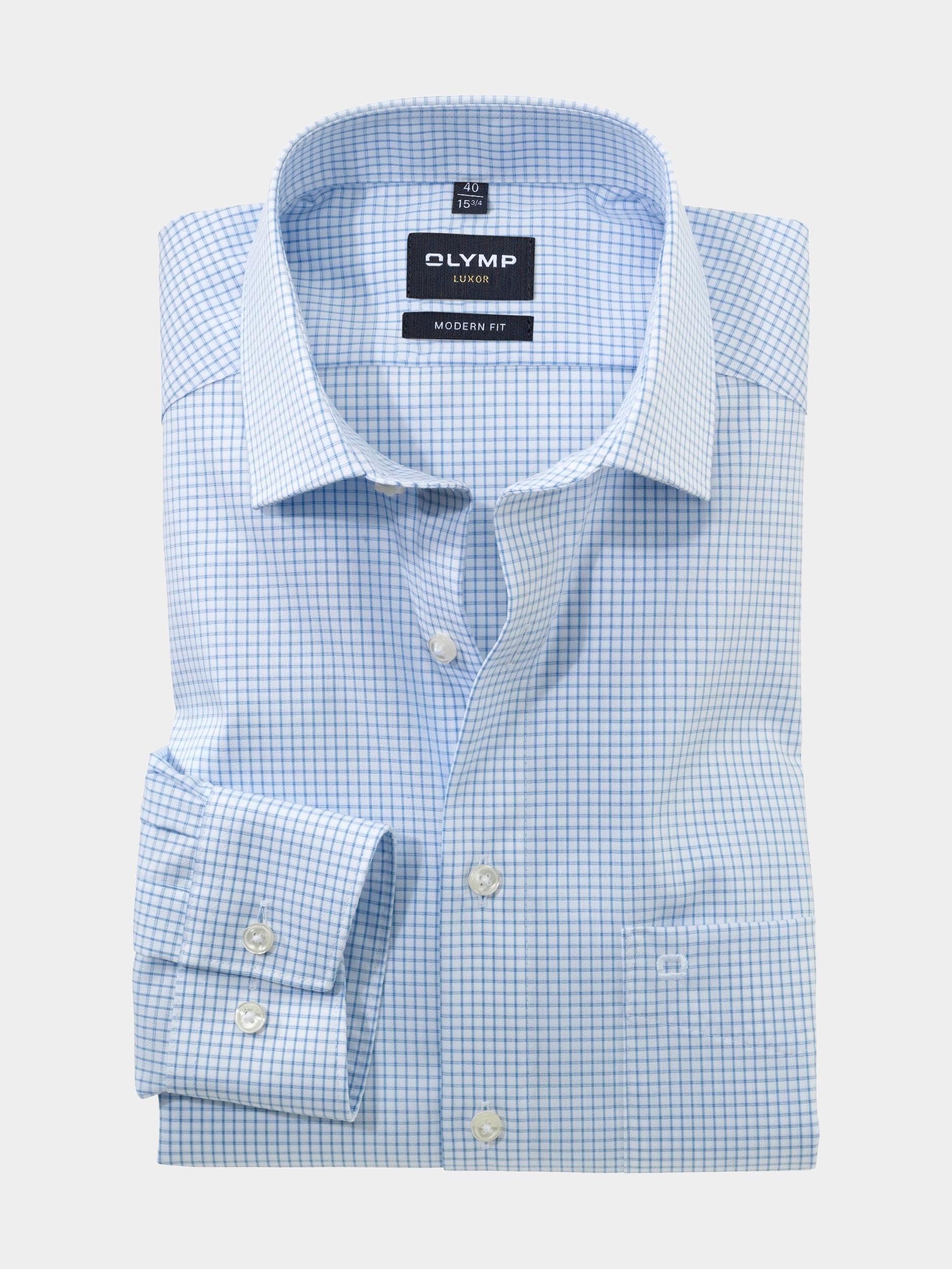 Olymp Business hemd lange mouw Blauw 0776/64 Hemden 077664/11