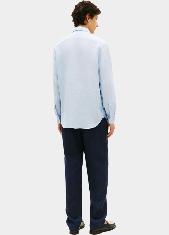 Tommy Hilfiger Casual hemd lange mouw Blauw PIGMENT DYED LI SOLID RF SHIR MW0MW41530/C1O