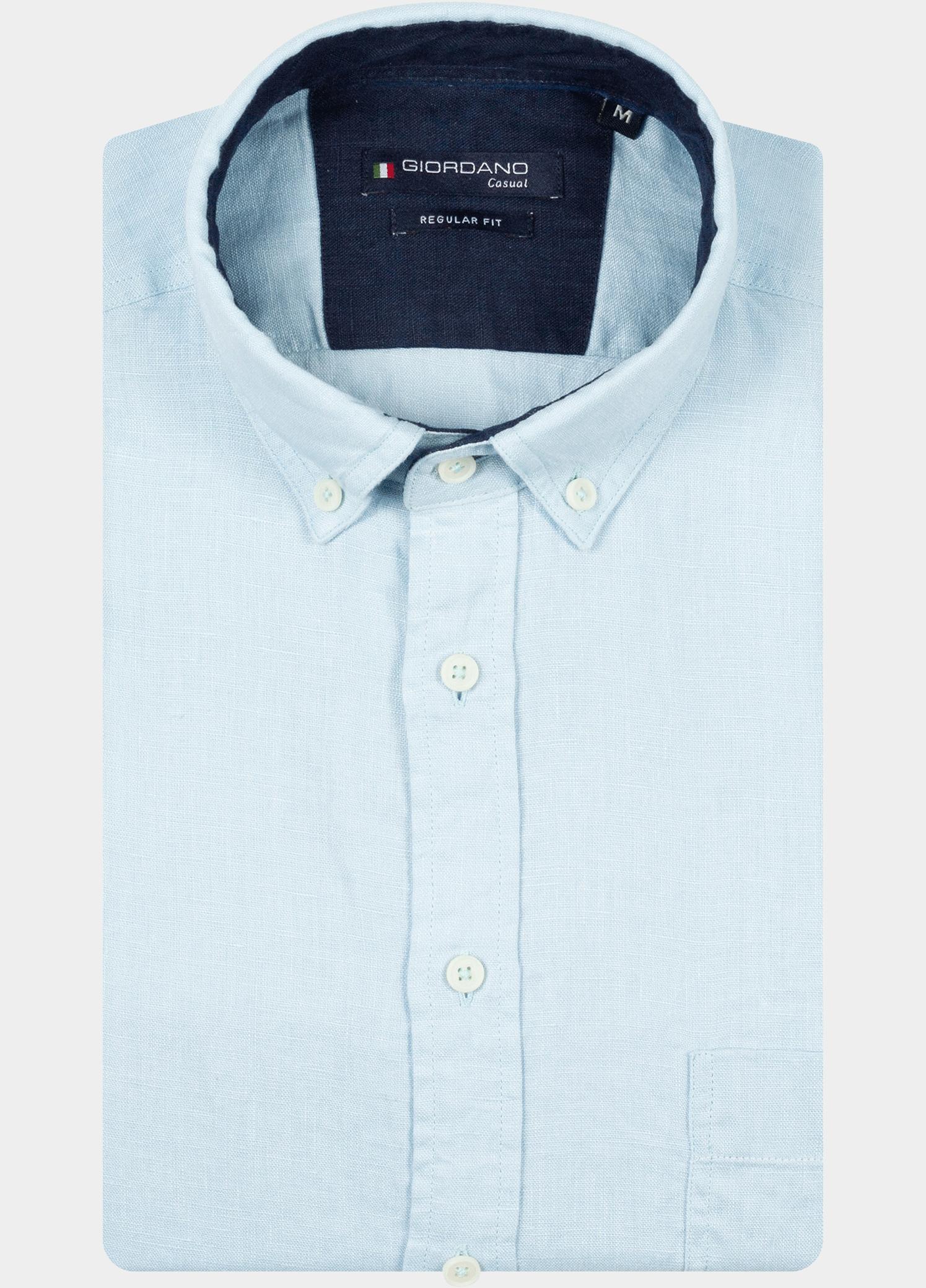 Giordano Overhemd heren Blauw Ivy Long Sleeve Button Down S 617009/61