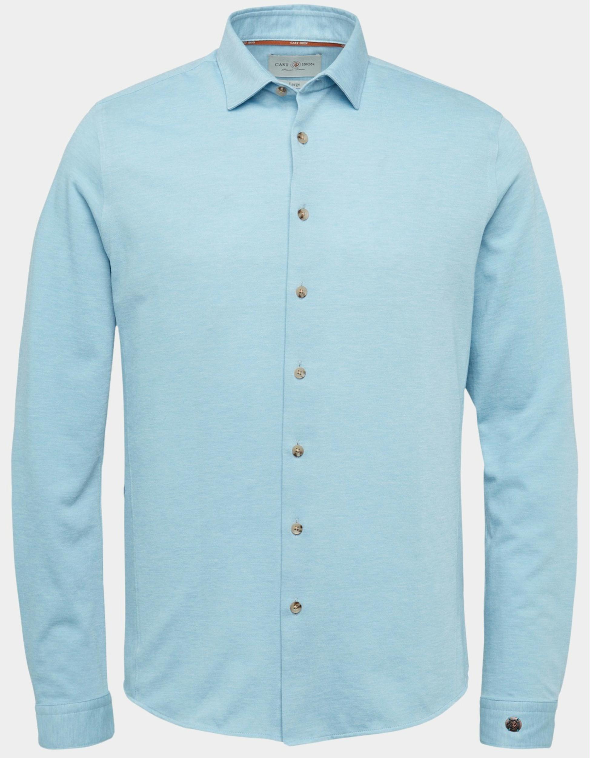 Casual hemd lange mouw blauw long sleeve shirt cf jersey p csi2302201 5397