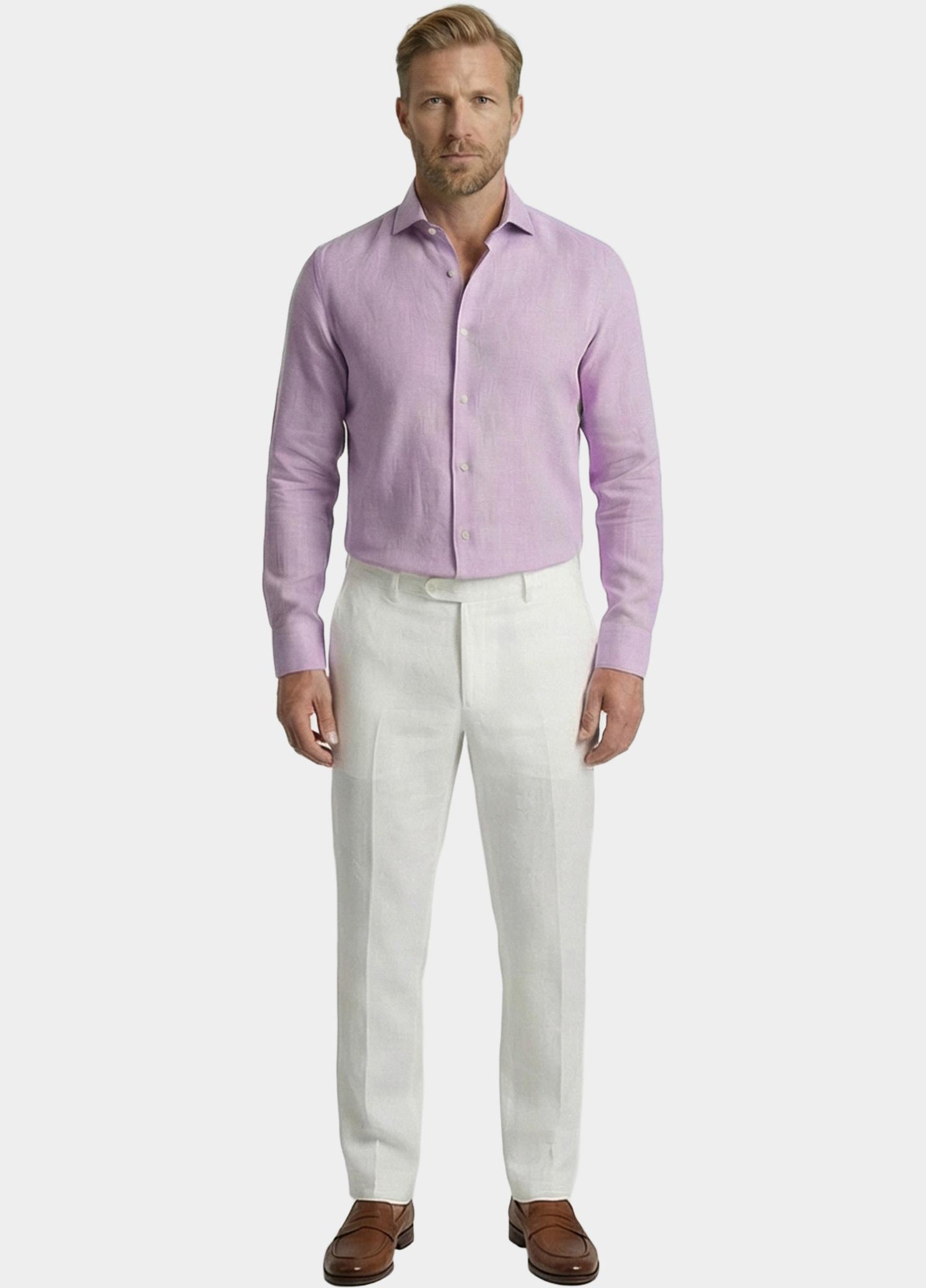 Giordano Overhemd heren Paars Row Long Sleeve Cutaway Soft 617810/40