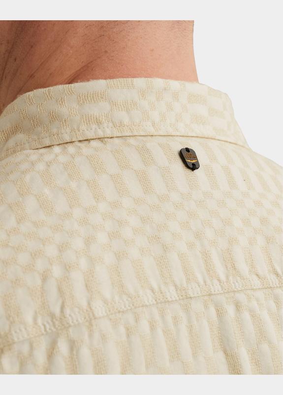 PME Legend Casual hemd korte mouw Beige Short Sleeve Shirt Jacquard PSIS2603270/7013