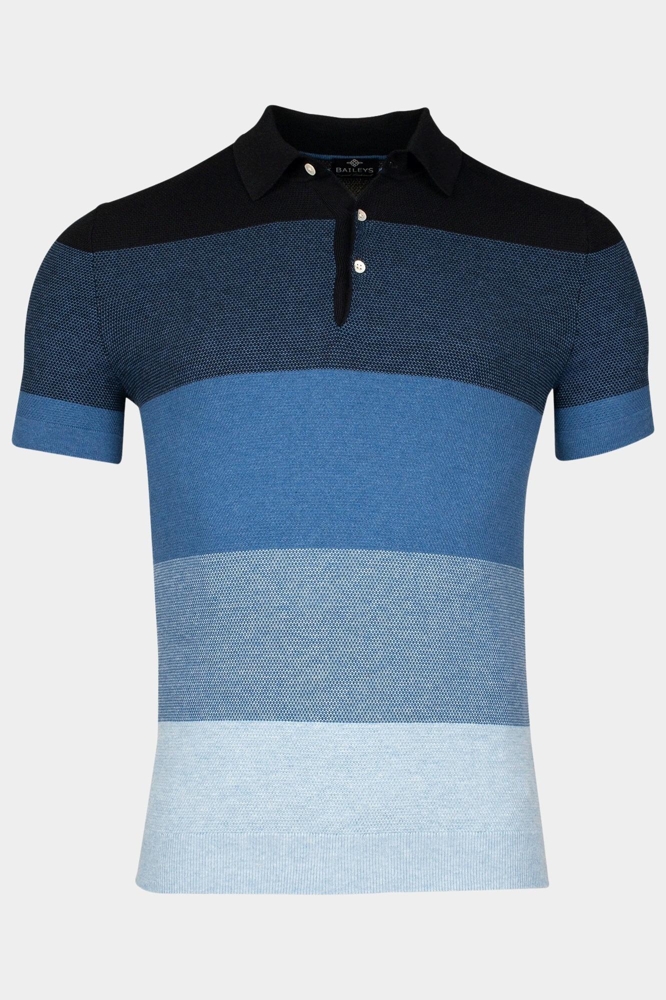 Baileys Polo korte mouw Blauw Polo knitted - short sleeve/P 515779/69