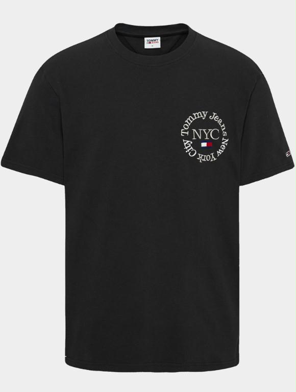 Tommy Jeans T-shirt korte mouw Zwart TJM Timeless Circle Tee DM0DM14008/BDS