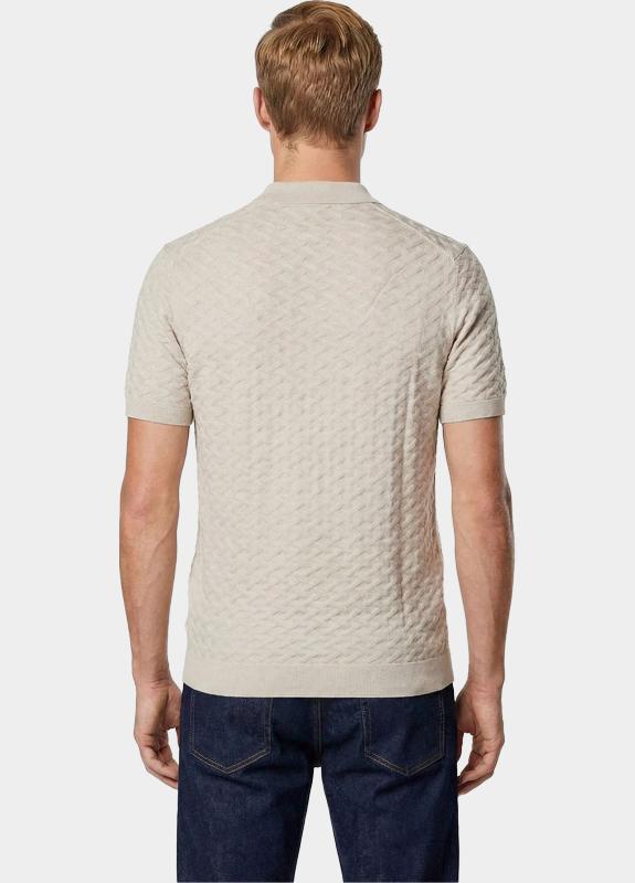 R2 Amsterdam Polo korte mouw Beige Zipper Polo Short Sleeve Cott 132.POLO.018/045