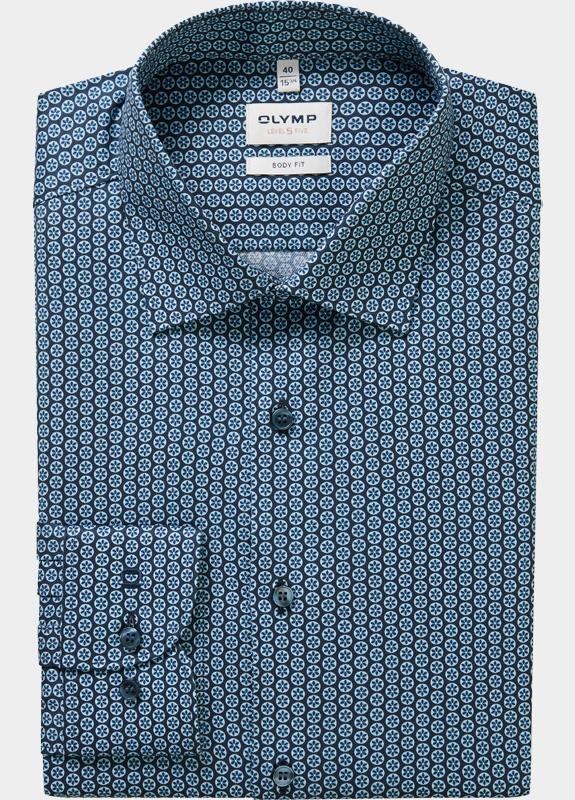 Olymp Overhemd extra lange mouw Blauw Level Five 201819/18