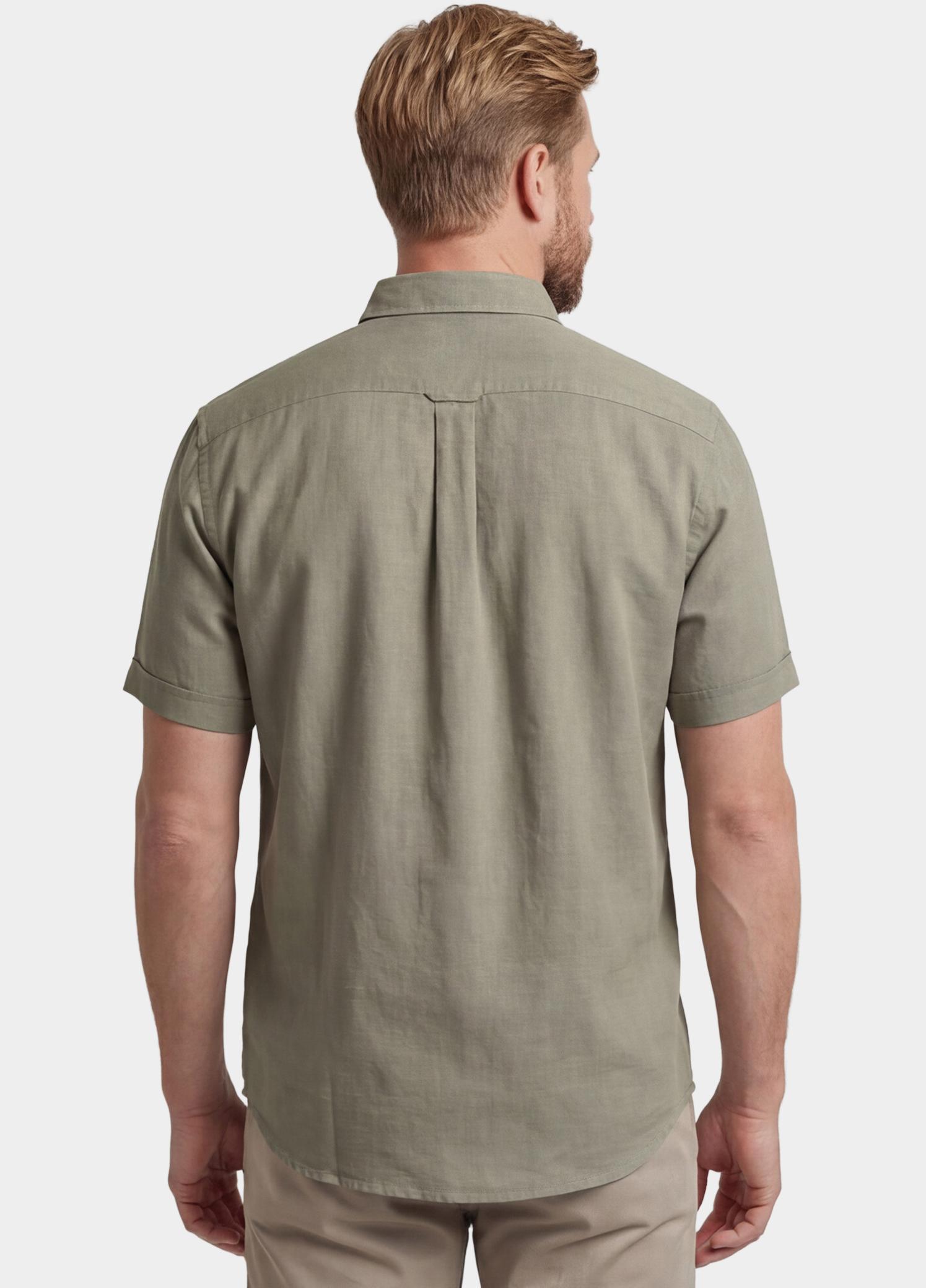 Giordano overhemd korte mouw heren Groen League Short Sleeve Button Do 616009/70