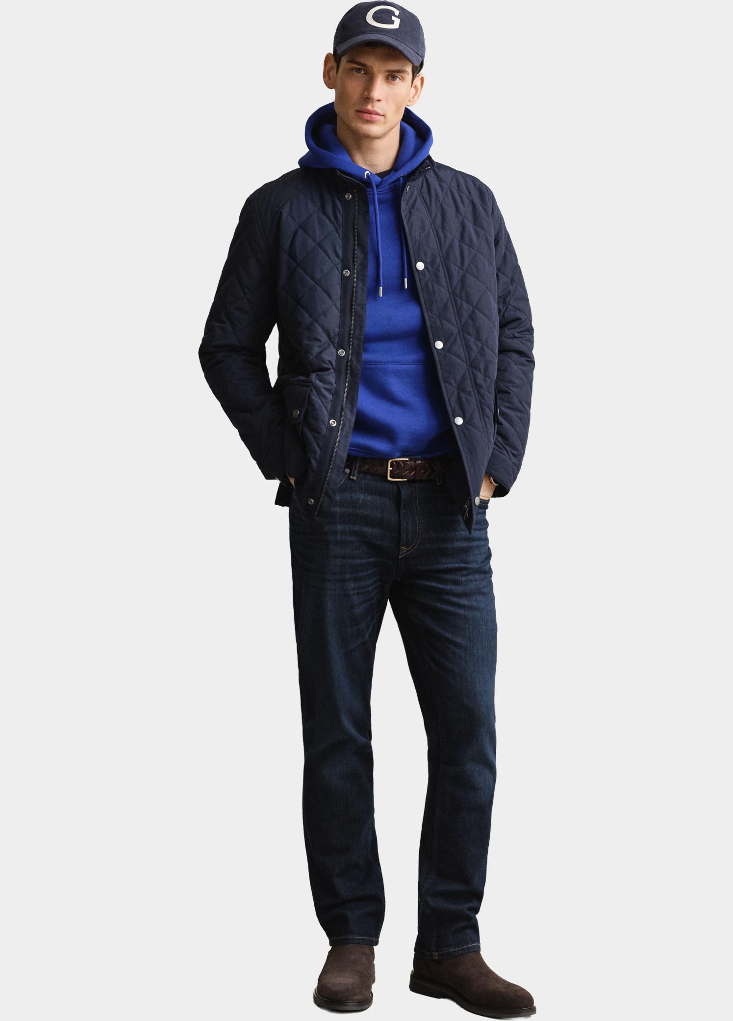 Gant Tussenjas heren Blauw Halflang gewatteerd jack 7006639/433