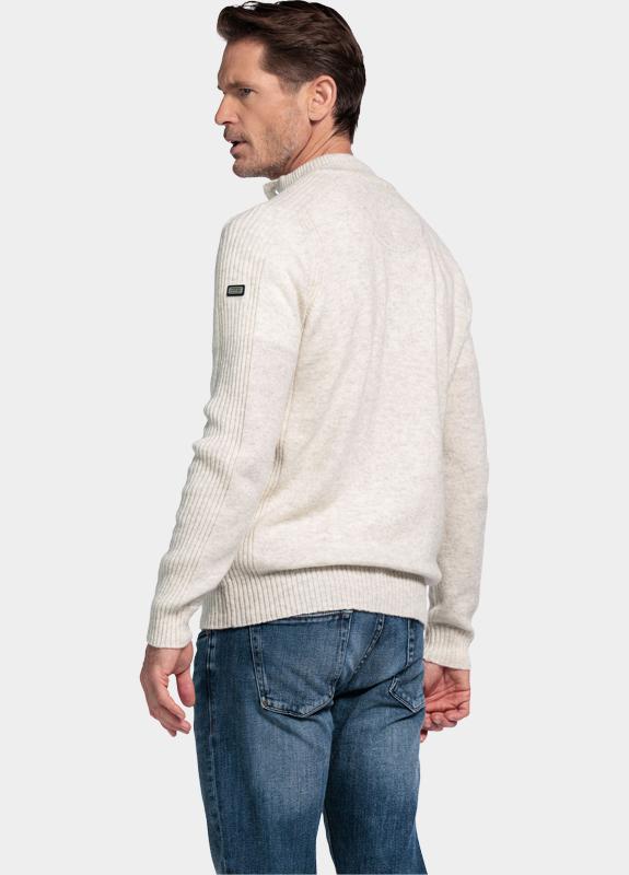 Baileys Half Zip Beige Pullover 1/2 Zip/Buttons 10gg 520095/825