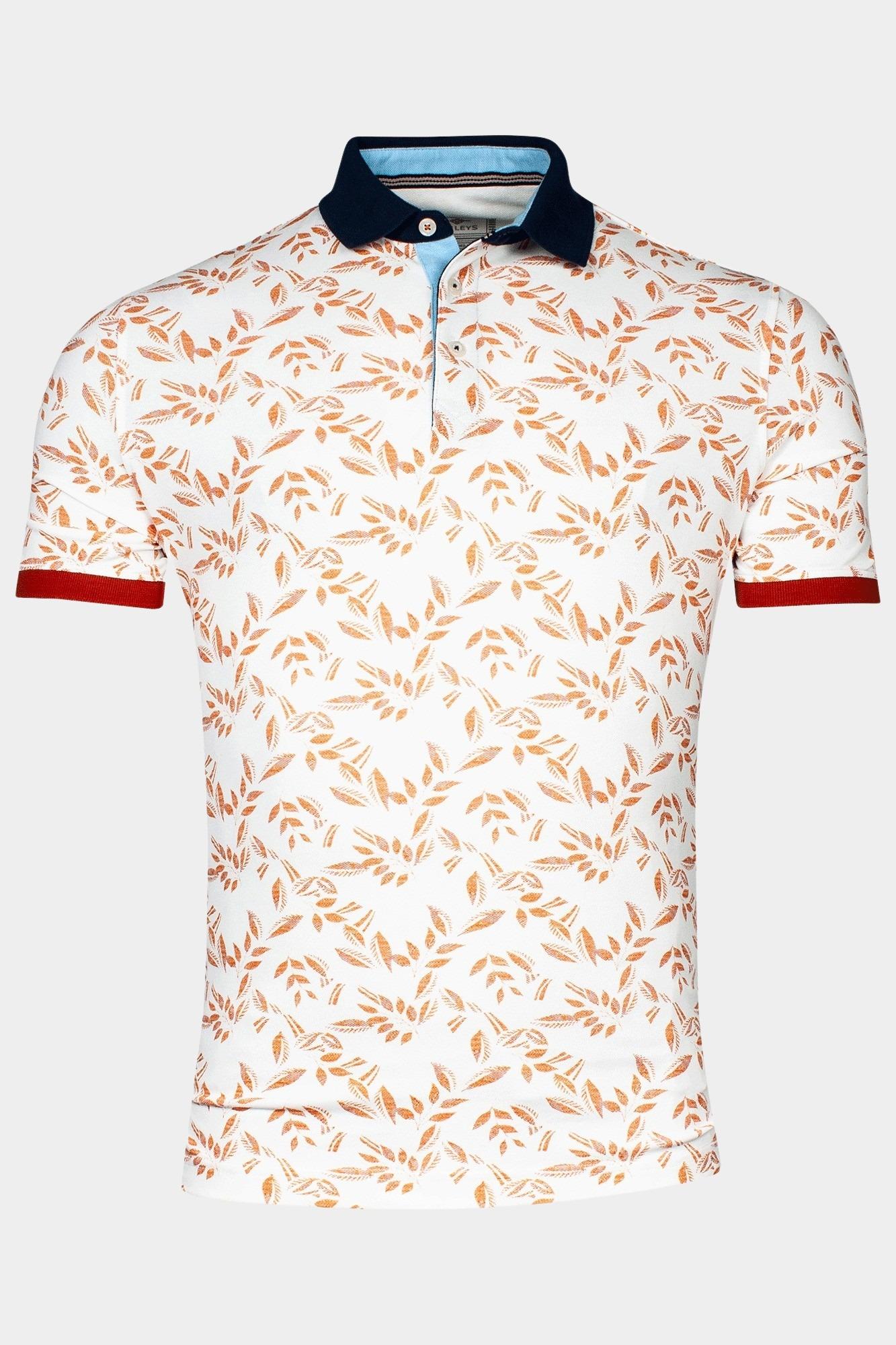 Baileys Polo korte mouw Rood Poloshirt Pique allover print 415276/85