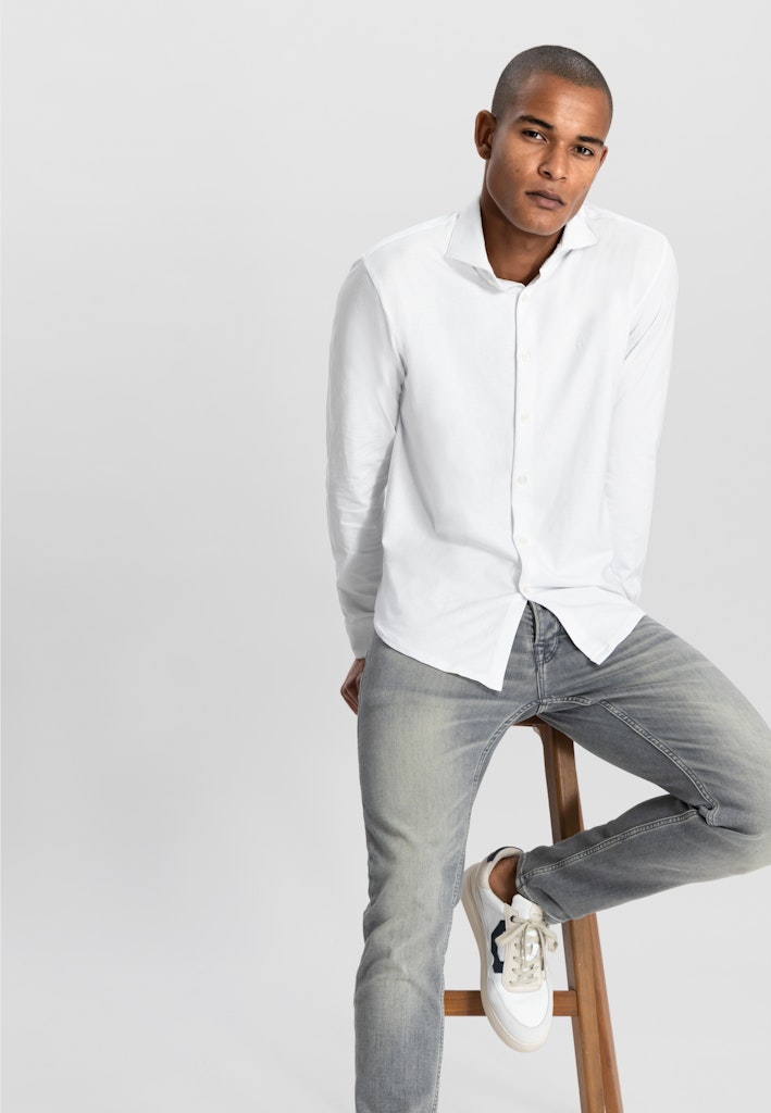 Dstrezzed Casual hemd lange mouw Wit Bo Shirt 303702-NOS/100