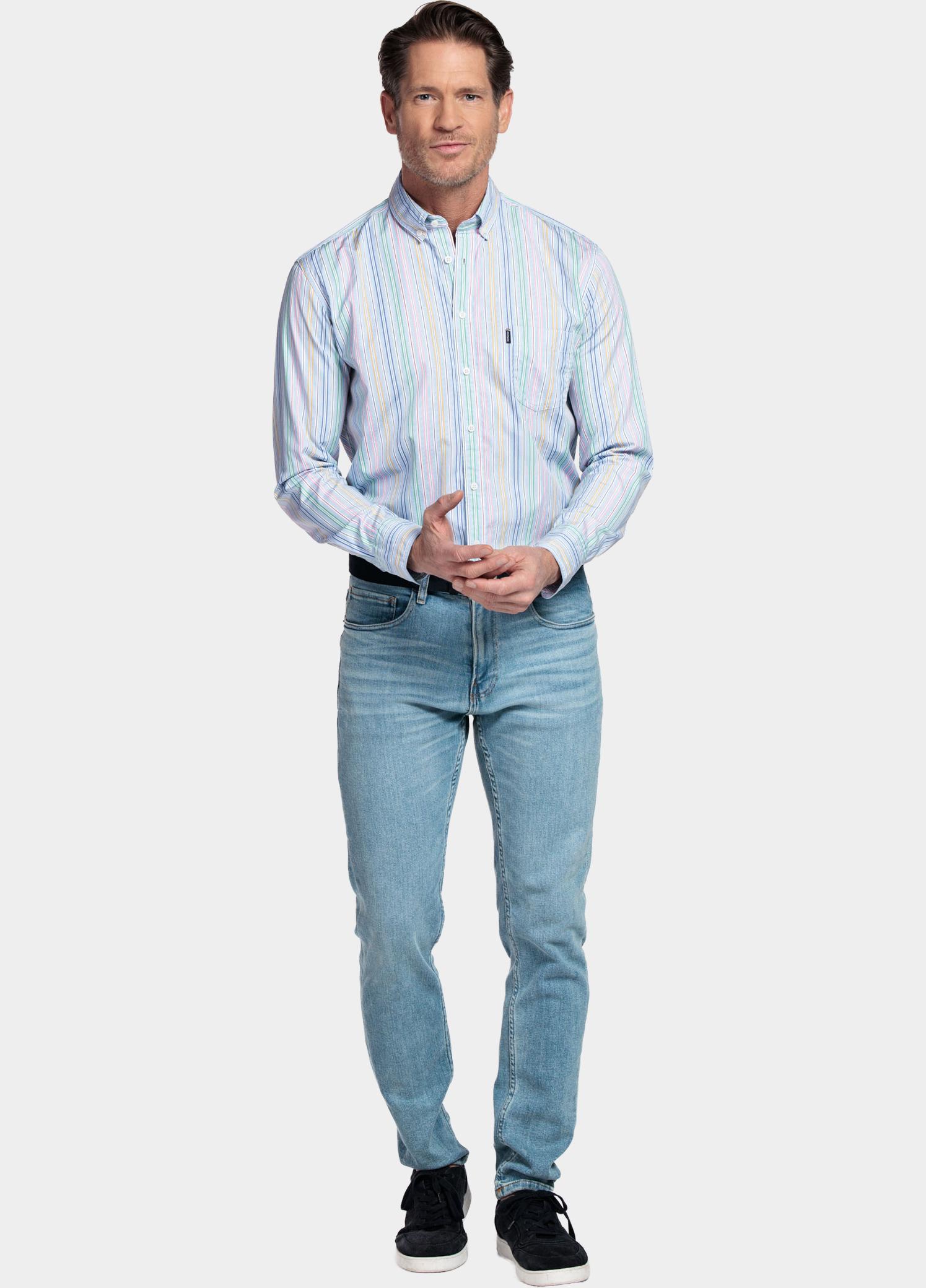 Giordano Overhemd heren Blauw Brando Long Sleeve Button Dow 617115/61
