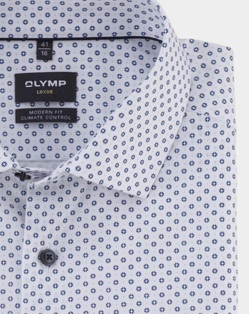 Olymp Business hemd lange mouw Blauw Luxor 24/Seven 132474/00