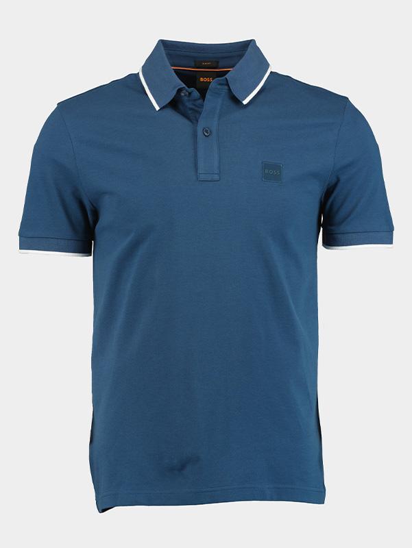 BOSS Orange Polo korte mouw Blauw Passertip 10256683 01 50507699/466