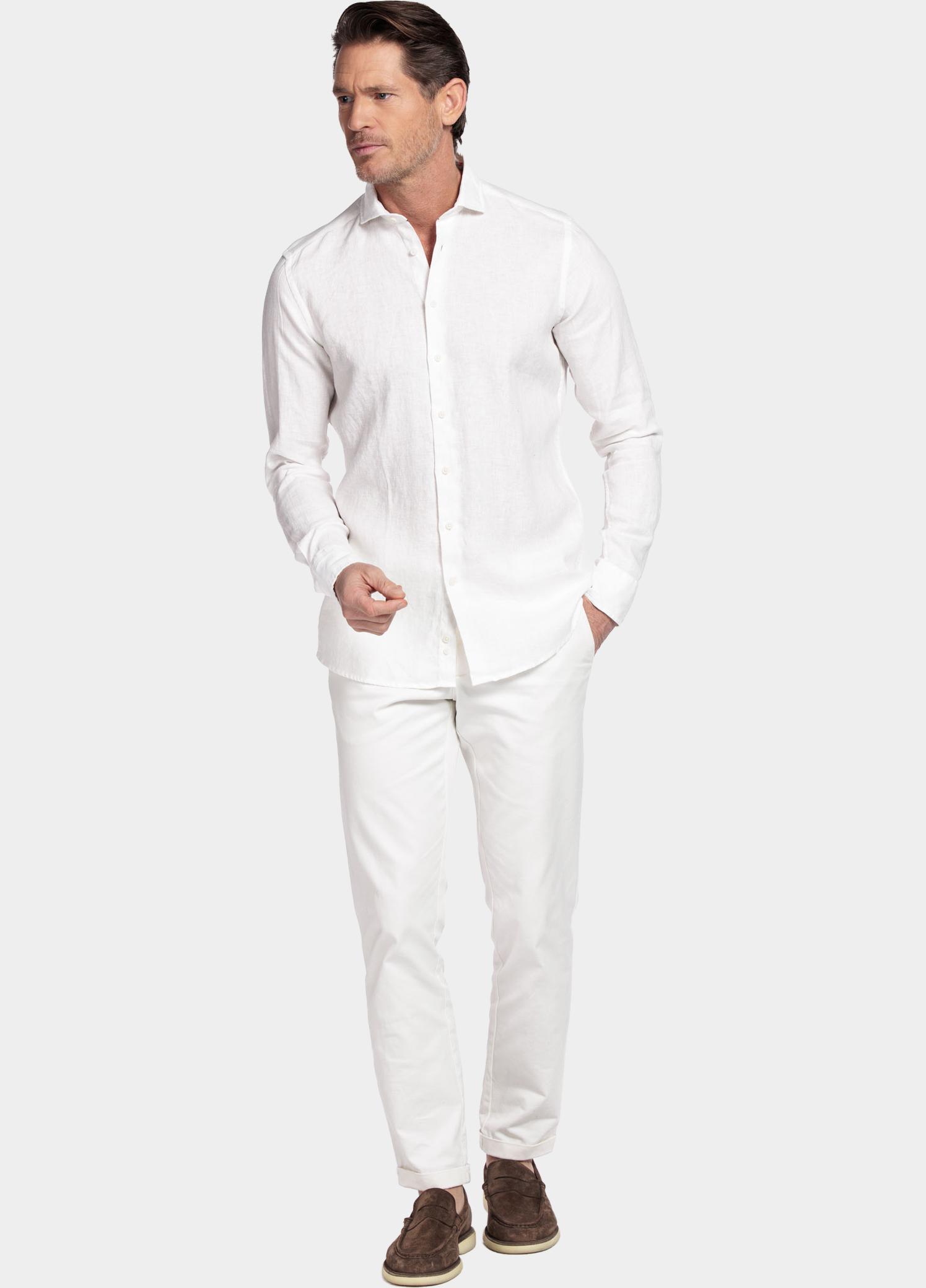 Giordano Overhemd heren Wit Row Long Sleeve Cutaway Soft 617810/10
